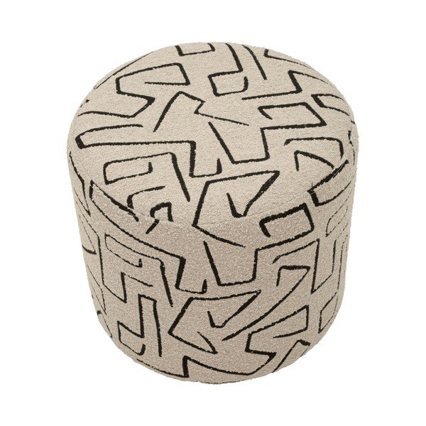 Бежова табуретка от прежда с примки от букле Nairobi – Mauro Ferretti-image-3