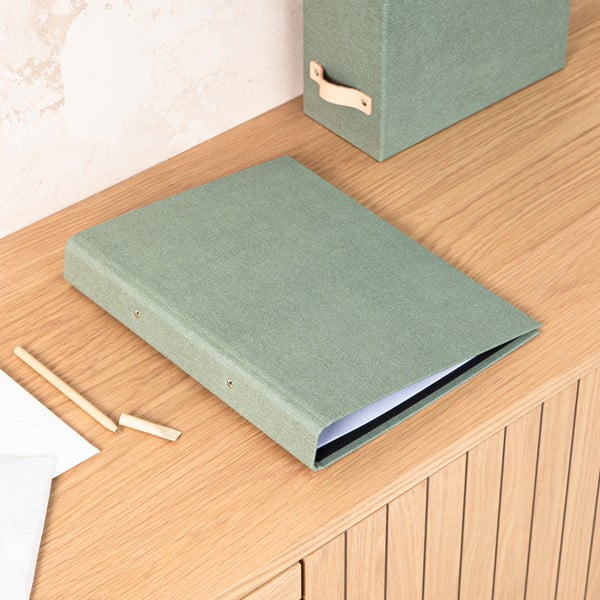 Зелен картонен органайзер Ringo Canvas Paper Laminate – Bigso-image-1