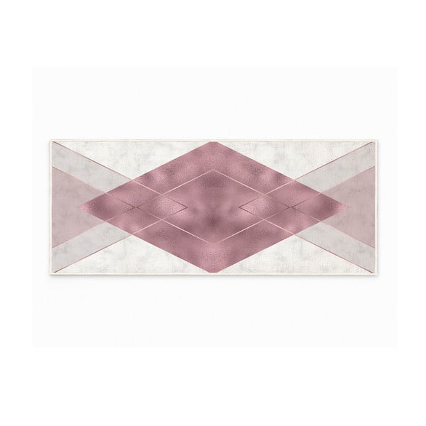 Бял/лилав миещ се килим 80x200 cm - Oyo Concept