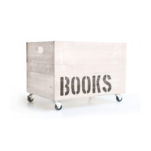 Бяла дървена кутия за книги - Really Nice Things