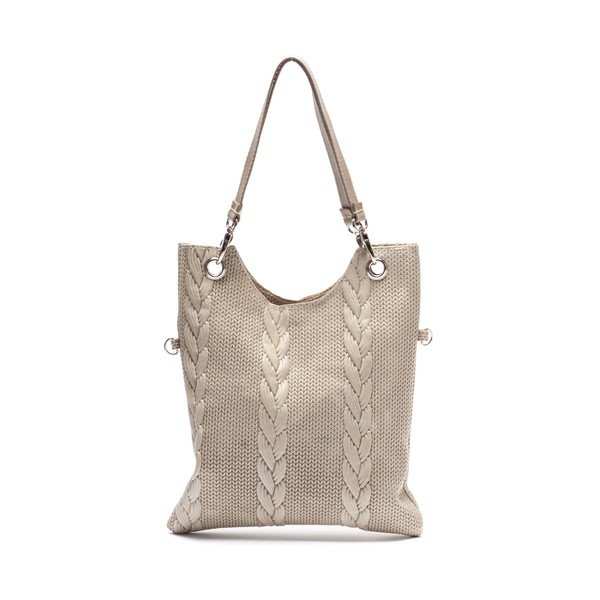 Béžová kožená kabelka Mangotti 877