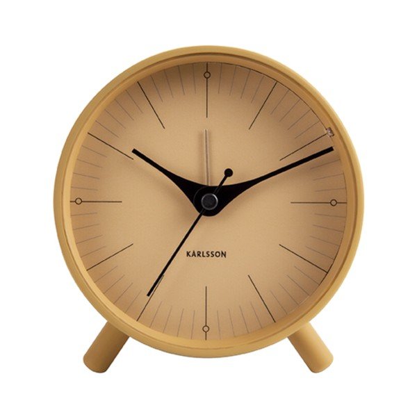 Метален будилник в горчично жълто Индекс, ø 11 cm Index - Karlsson-image-2