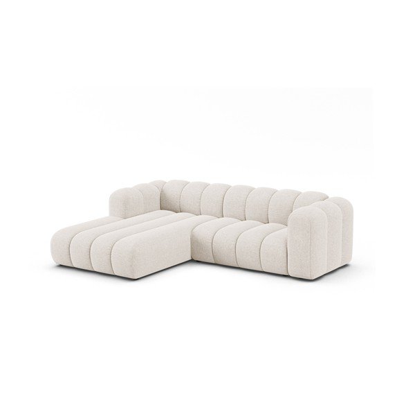 Кремав шенилов ъглов диван (ляв ъгъл) Lupine – Micadoni -image-1