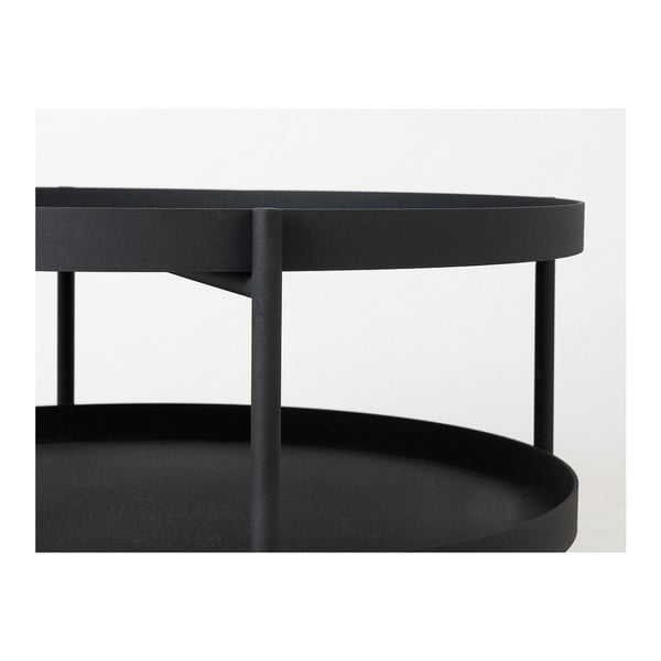 Черна масичка за кафе , ⌀ 60 cm Hanna - CustomForm-image-4