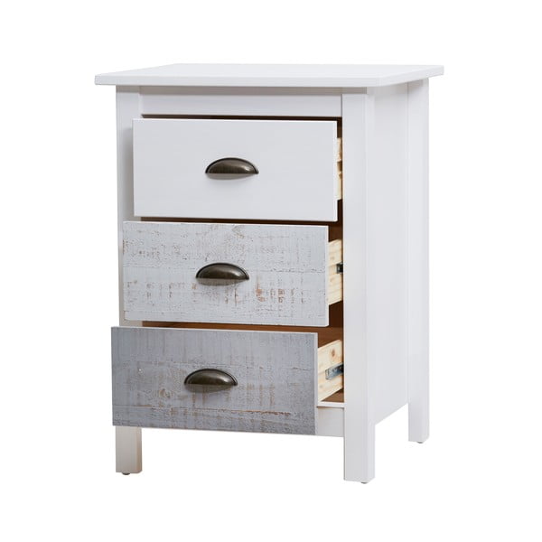 Нощно шкафче в бяло и сиво Romantica - Marckeric-image-4