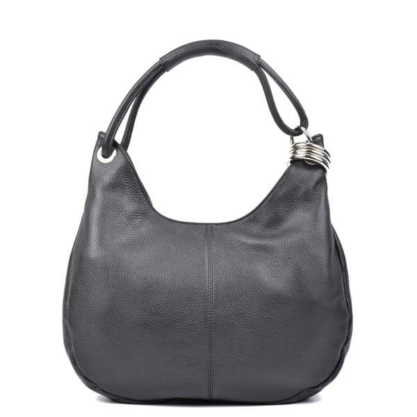 Черна кожена чанта Luca - Carla Ferreri