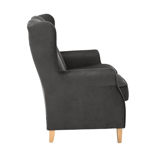 Антрацитен кадифен диван , 139 см Lorris - Max Winzer-image-4