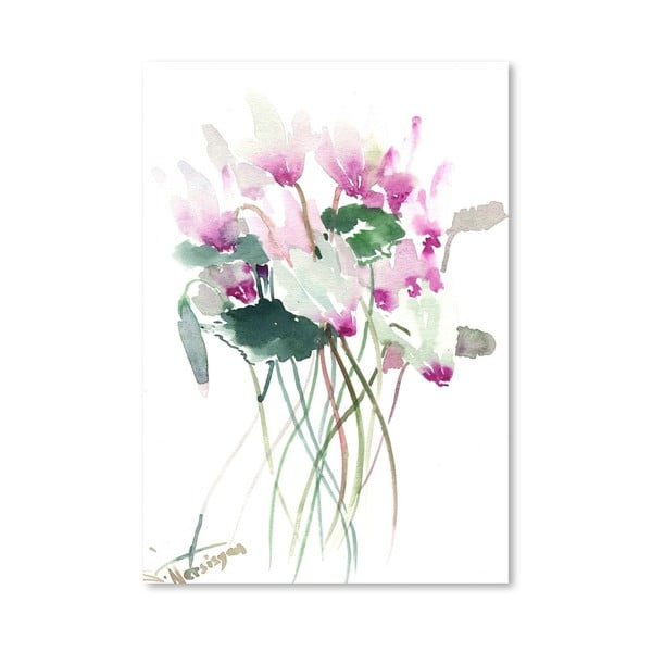 Plakát White Pink Flowers od Suren Nersisyan