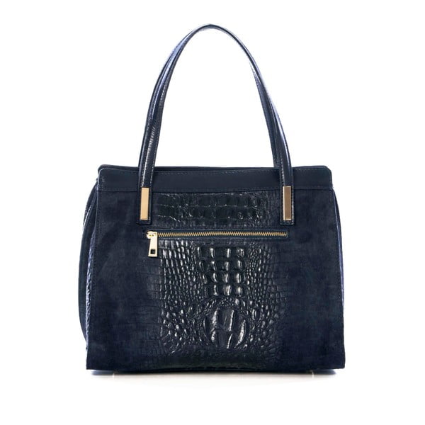 Kožená kabelka Croco Blue-image-2