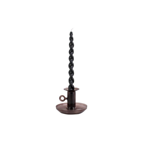 Кафяв стъклен свещник Elle Classic - PT LIVING-image-2