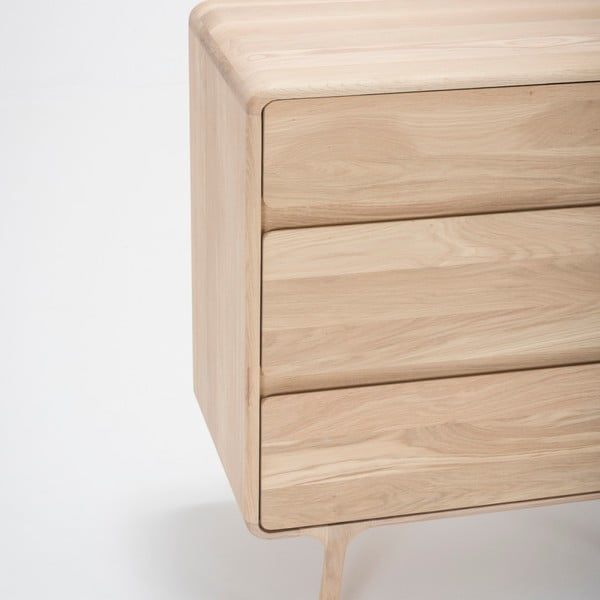 Масивен дъбов скрин с 3 чекмеджета Fawn - Gazzda-image-4