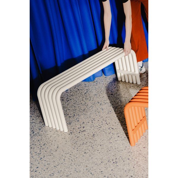 Бежова градинска пейка метална Nokk – noo.ma-image-2