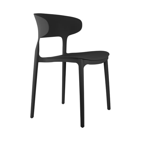 Черни пластмасови трапезни столове в комплект от 4 бр. Fain – Leitmotiv