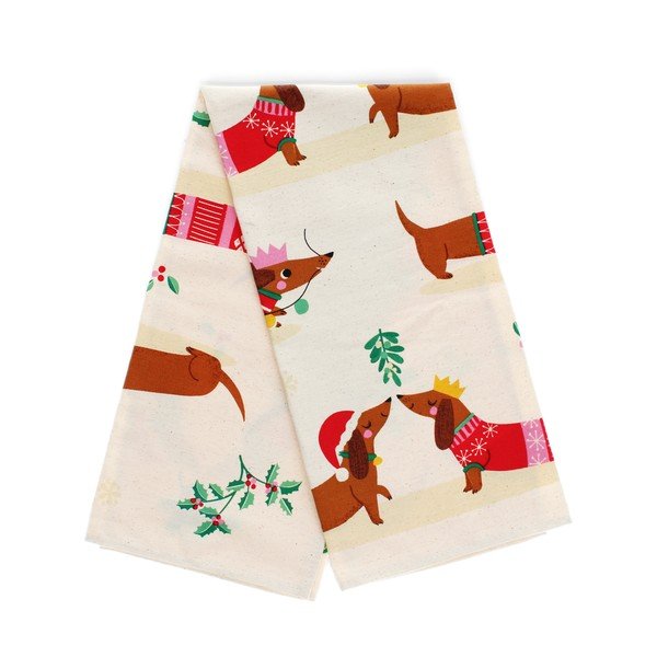 Памучна кърпа за съдове 70x50 cm Festive Sausage Dog – Rex London-image-2