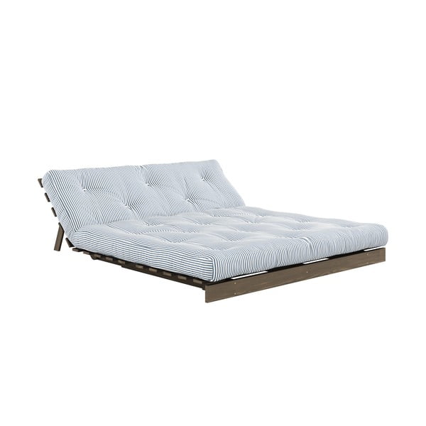 Бял/светлосин разтегателен диван 160 cm Roots - Karup Design-image-4