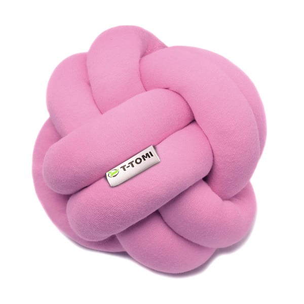 Розова памучна плетена топка, ø 20 cm - T-TOMI