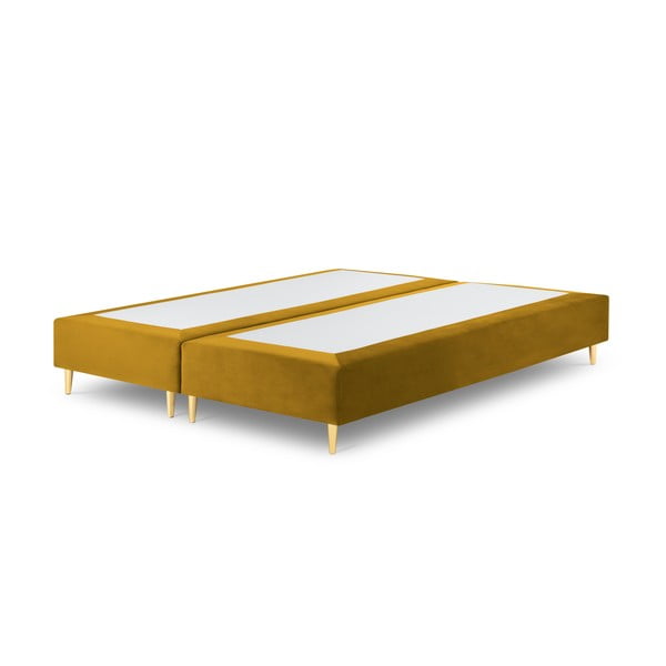 Кадифено двойно легло в цвят горчица, 180 x 200 cm Lia - Milo Casa