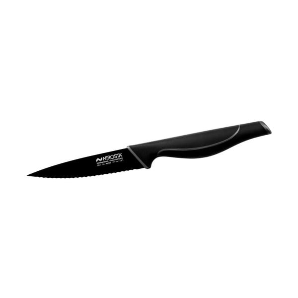 Черен назъбен нож от неръждаема стомана Wave - Nirosta