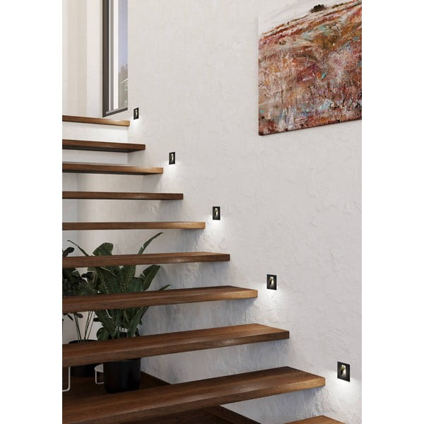 Черна LED стенна лампа MECINOS – EGLO-image-1