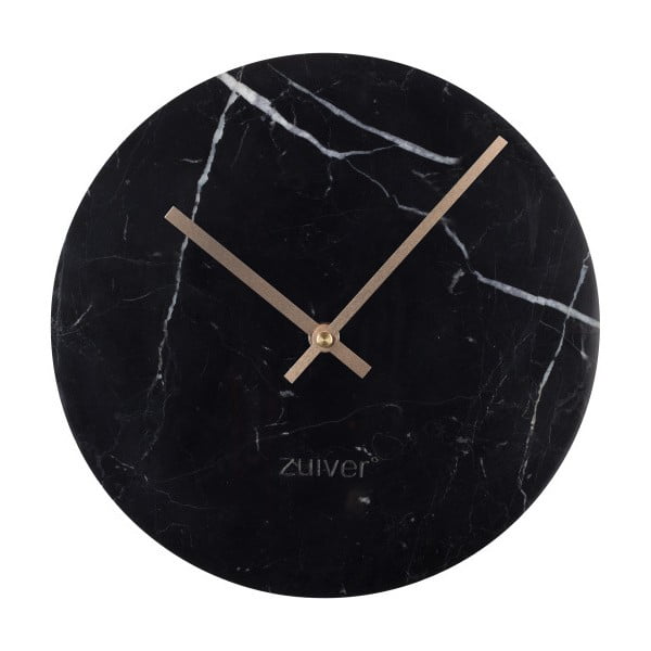 Черно мраморно време стенен часовник - Zuiver