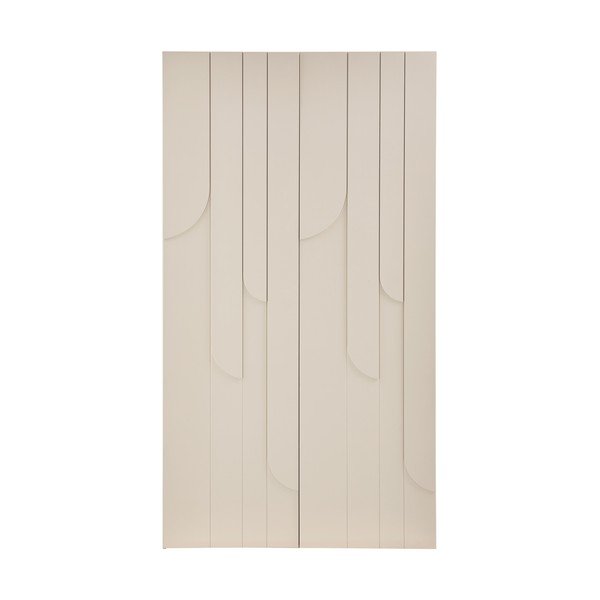 Светлосив гардероб от масивен бор 110x200x57 cm Rain – WOOOD-image-2