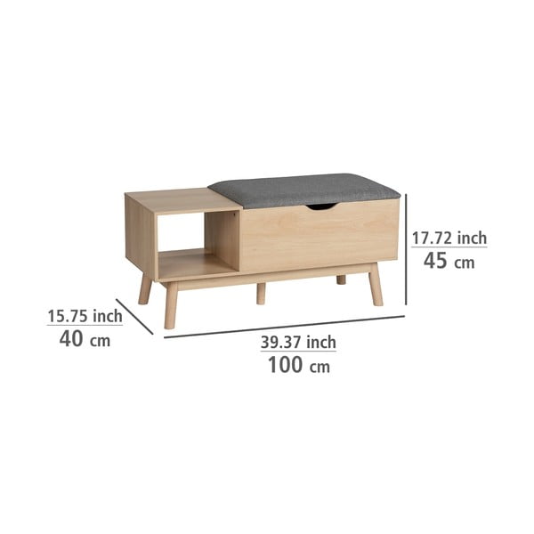 Шкаф за обувки с пейка Edda - Wenko-image-3