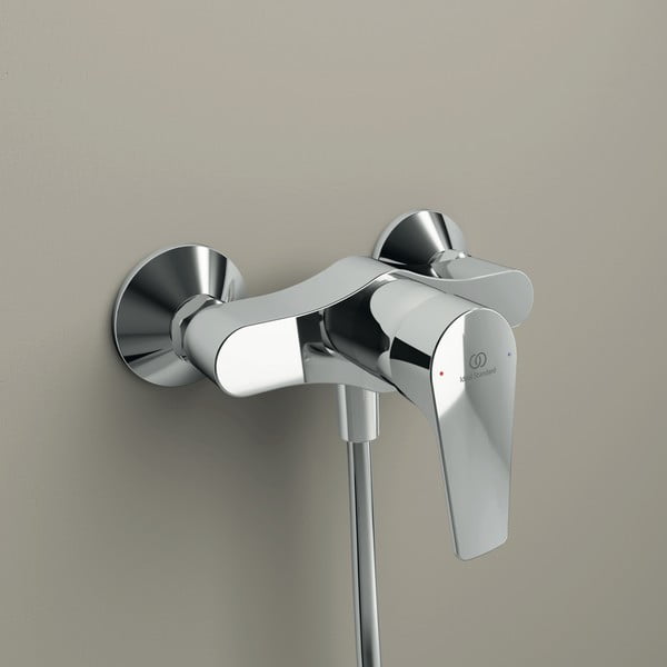 Батерия за душ/стенна в лъскаво сребристо Cerafine D – Ideal Standard-image-2