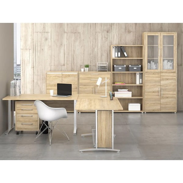 Модулна библиотека от дъбов декор в естествен цвят 89x222 cm Prima – Tvilum-image-1