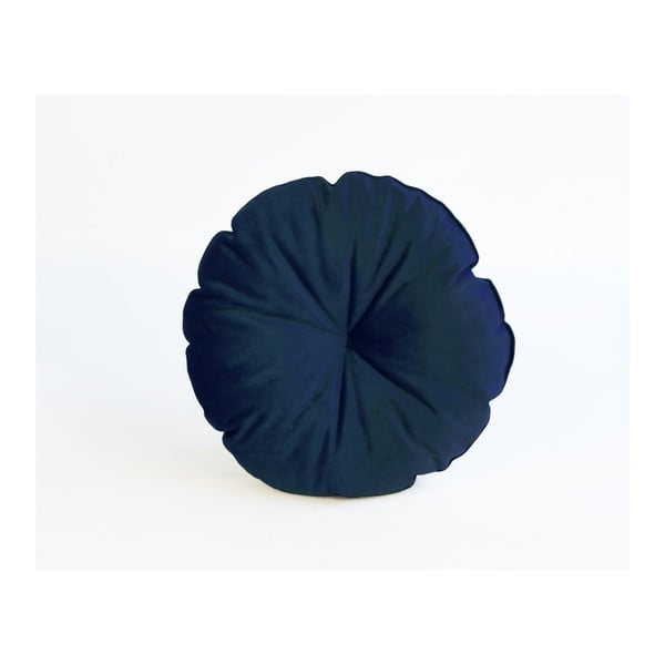 Синя възглавница от микрофибър Redondo, ø 45 cm - Surdic