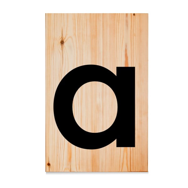 Dřevěná cedule Letters A