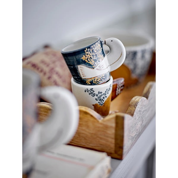 Синьо-кремави глинени чаши за еспресо в комплект от 2 бр. 55 ml Hezha – Bloomingville-image-2