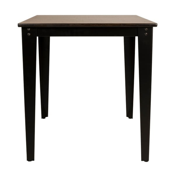 Дървена маса с черни крака Scuola, 70 x 70 cm - Dutchbone