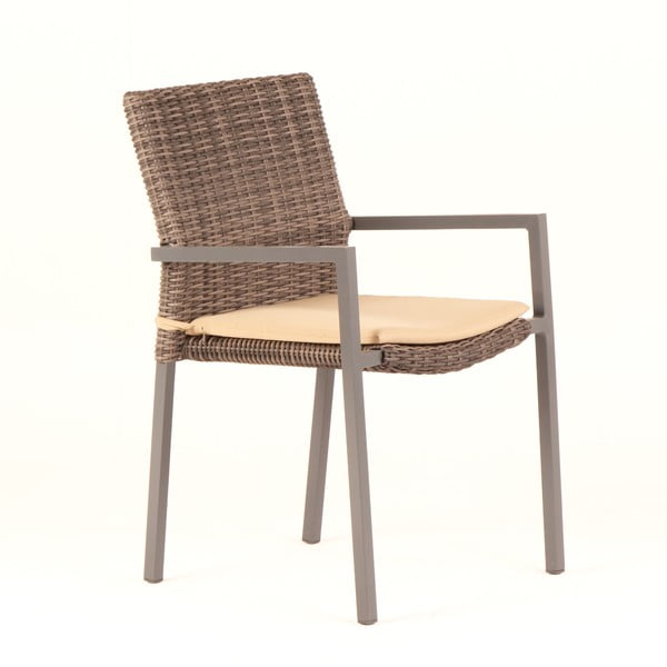 Комплект от 4 градински стола от ратан със седалка Zephyr - Ezeis