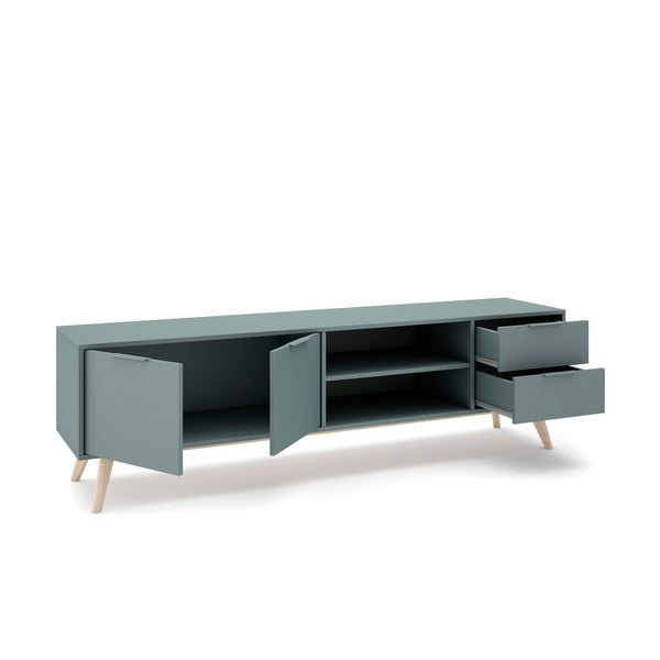 Маса за телевизор сиво-зелена 180x53x40 cm Pisco – Marckeric-image-2