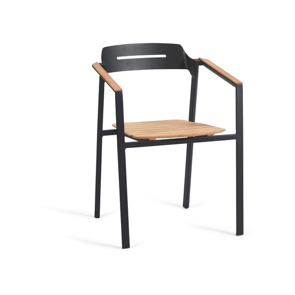 Черен метален градински стол Icon - Diphano