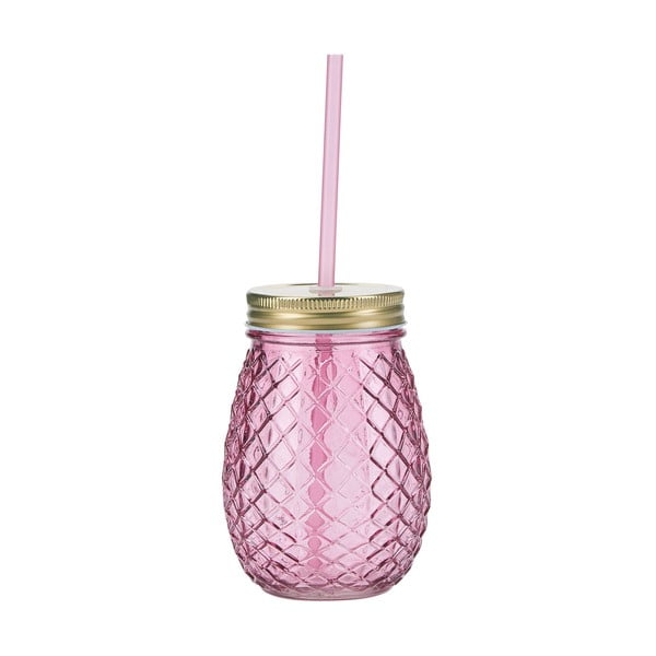 Розова чаша със сламка Ананас - Miss Étoile