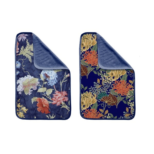 Комплект от 2 кърпи Tierra Blue Flowers Blue Frowers - Madre Selva