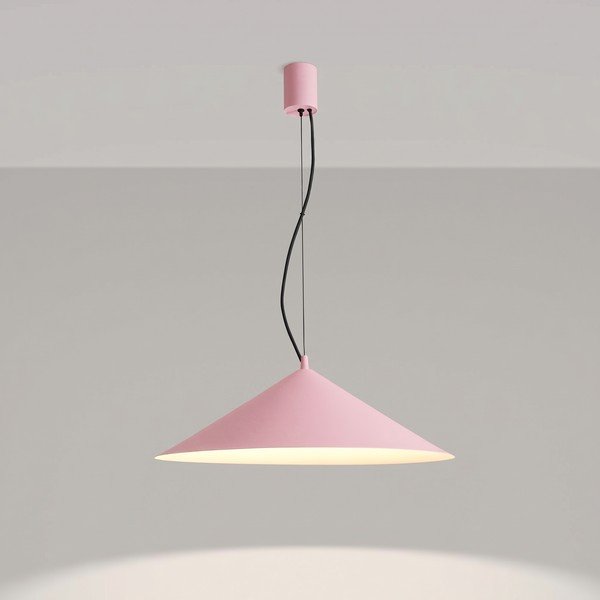 Розово метално LED висящо осветително тяло ø 50 cm FINT – Thoro-image-1