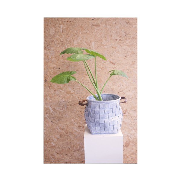 Šedý úložný koš s koženými úchyty PT LIVING Storage, ⌀ 34 cm-image-2