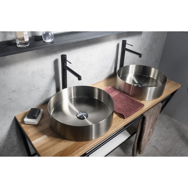 Матово-черна стояща батерия за мивка Solaris – Sapho-image-4