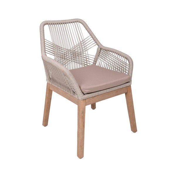 Бежов градински стол от масивно дърво Pomona – Garden Pleasure