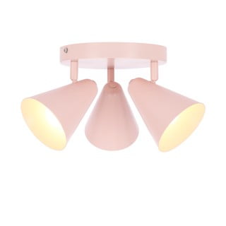 Светлорозово осветително тялоо за таван с метален абажур 34x34 cm Amor – Candellux Lighting