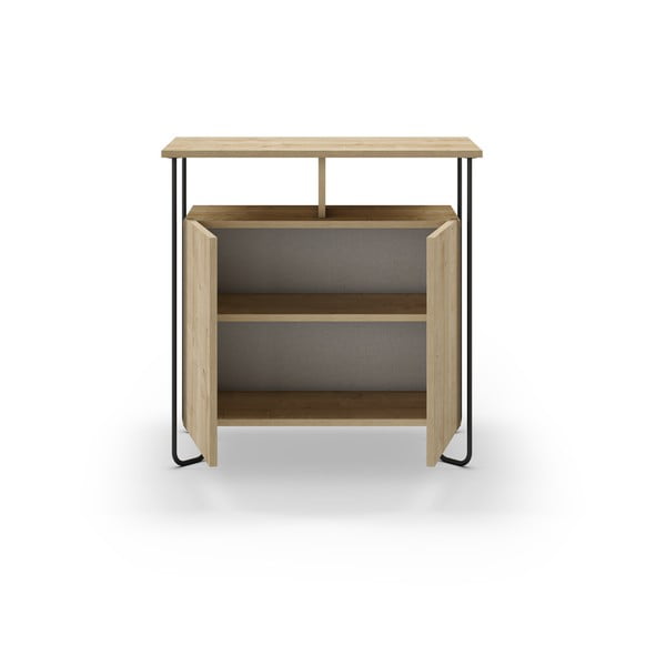 Шкаф в дъбов декор в естествен цвят 80x80 cm Dilly - Marckeric-image-2