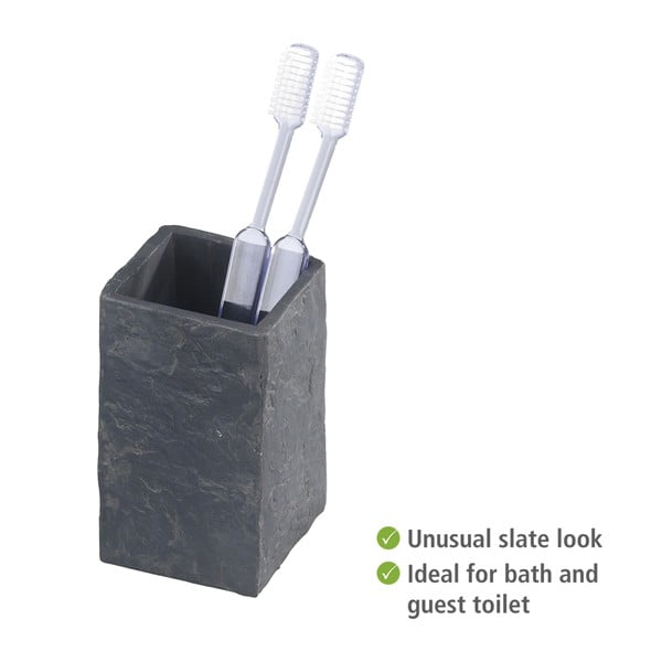 Чаша за четка за зъби от шисти Rock - Wenko-image-3