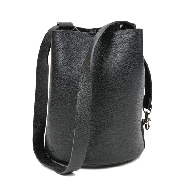 Черна кожена чанта Monica - Mangotti Bags