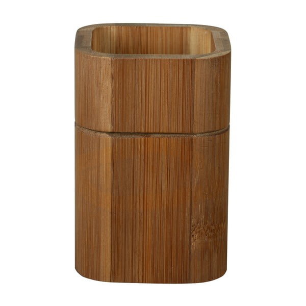 Кафява бамбукова чаша за четки за зъби Serro – Wenko-image-3