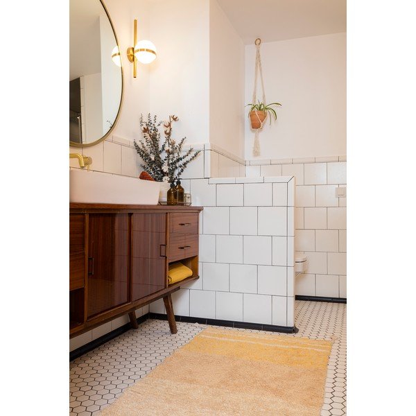 Памучен килим в цвят жълта охра 80x140 cm Twin Amber – Lorena Canals-image-1