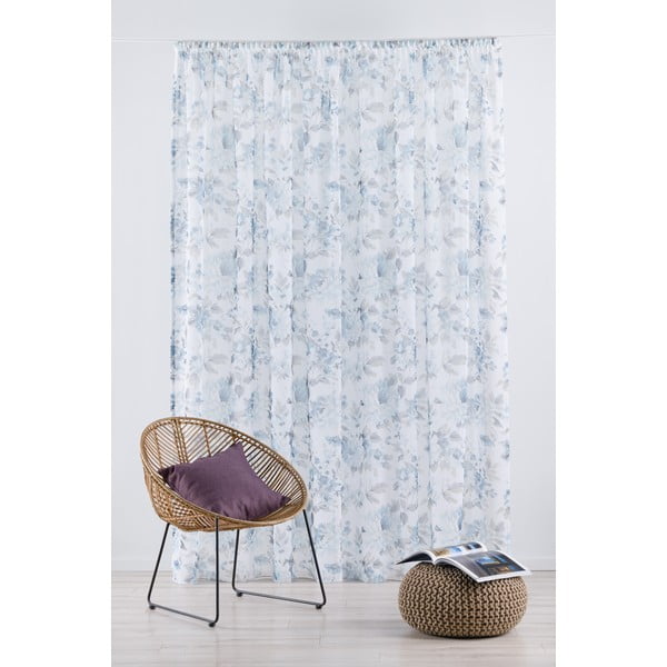 Бяло-синя завеса 300x260 cm Elsa - Mendola Fabrics