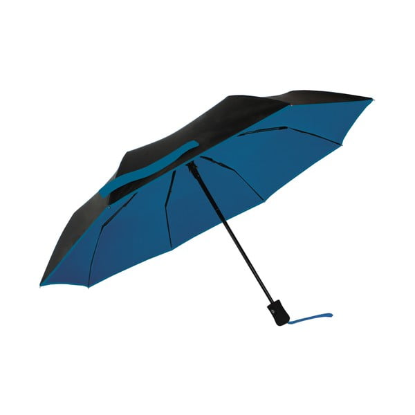 Ветроустойчив чадър в черно и синьо с UV защита , ⌀ 97 cm - Ambiance