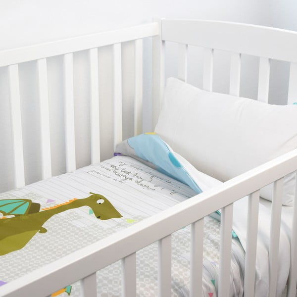 Dětský přehoz a povlak na polštář Baleno Dragon, 120 x 180 cm-image-1